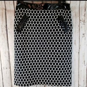 NWOT DM New York Polka Dots Midi Pencil Skirt